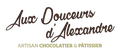Logo officiel Aux Douceurs d'Alexandre - Artisan Chocolatier & Pâtissier sur fond transparent.